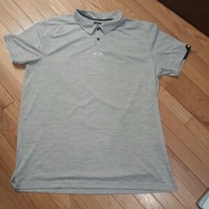 Oakley Mens Polo Shirt Short Sleeve Performance Regular Fit XXL Gray